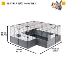 Ferplast ferplast multipla maxi - modularna kletka za kunca ali morskega prašička - 142,5 x 72 x 50 cm