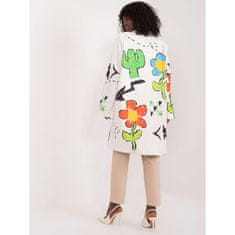 ITALY MODA Ženski suknjič s potiskom prevelikega formata LIMA krem barve DHJ-MA-18550.47_406404 Univerzalni
