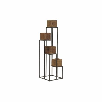 DKD Home Decor Lonček DKD Home Decor Brown Black Multicolor Wood Metal Modern 40 x 40 x 120 cm 40 x 40 x 138 cm
