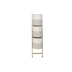 DKD Home Decor Lonček DKD Home Decor Grey Golden Metal White Bicoloured Iron (45 x 33 x 92,8 cm)