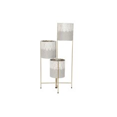 DKD Home Decor Lonček DKD Home Decor Grey Golden Metal White Bicoloured Iron (45 x 33 x 92,8 cm)