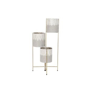 DKD Home Decor Lonček DKD Home Decor Grey Golden Metal White Bicoloured Iron (45 x 33 x 92,8 cm)