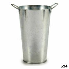 BigBuy Lonček z ročaji srebrn (15 x 23,5 x 20 cm) (24 enot)