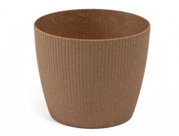 Lamela Pokrov za cvetlični lonec MAGNOLIA JUMPER ECO plastika d26x21cm, rjava