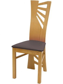 eoshop Oblazinjen stol AMALIE bukev Z91 (barva: rjava)