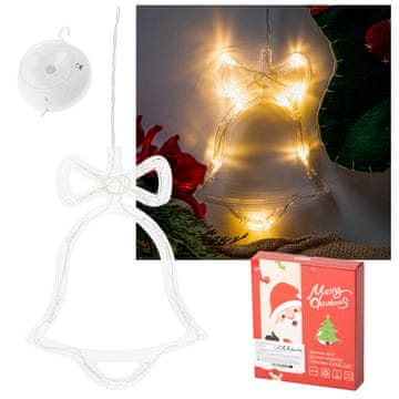 WOWO LED zvonček - božični viseči okras z 10 LED lučkami