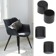 WOWO Prevleke in podloge za noge pohištvenih stolov - črne prevleke in podloge za noge pohištvenih stolov, 4 kosi, 22 mm