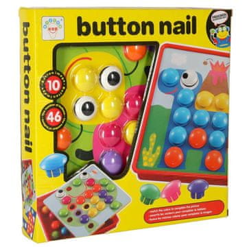 WOWO Izobraževalna vaja za roke - mozaična sestavljanka gumbov, 57 kosov