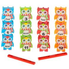 WOWO Owl Tower Puzzle - izobraževalna arkadna igra s kockami za učenje štetja