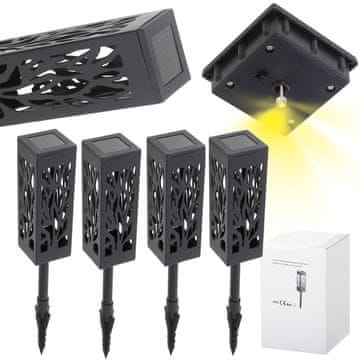 WOWO Solarne dekorativne svetilke - solarne dekorativne talne svetilke, komplet 4