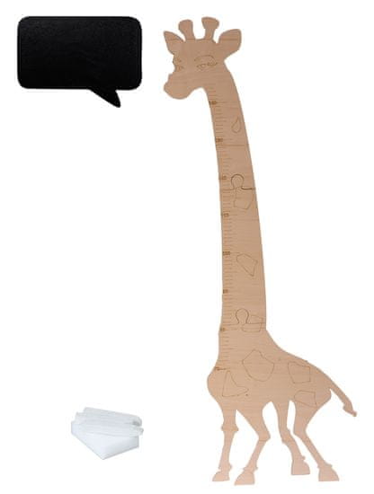 WOWO Lesena žirafa meri 125 cm.