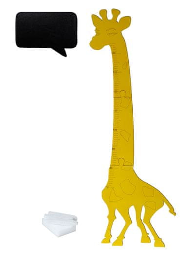 WOWO Lesena žirafa, 125 cm, rumena