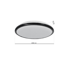 Milagro Plafonjera TERMA BLACK 18W LED IP44 Ø280 mm, Milagro