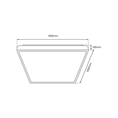 Milagro Plafonjera QUADRO BLACK 66W, Milagro