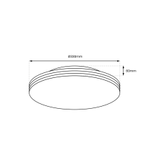 Milagro Plafonjera BEVER 16W LED IP44 Ø330 mm, Milagro