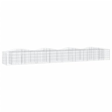 Vidaxl Obokana gabionska visoka greda 400x50x50 cm pocinkano železo