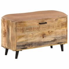 Vidaxl Klop za čevlje 80x30x45 cm trden mangov les