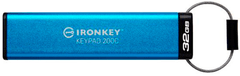 Kingston Ironkey Keypad 200C USB disk, 32GB, USB-C 3.2, FIPS 140-3 Level 3, AES-256 bit, PIN (IKKP200C/32GB)