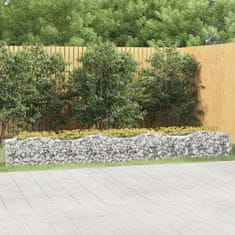 Vidaxl Obokana gabionska visoka greda 400x50x50 cm pocinkano železo