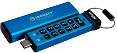 Kingston Ironkey Keypad 200C USB disk, 16GB, USB-C 3.2, FIPS 140-3 Level 3, AES-256 bit, PIN (IKKP200C/16GB)