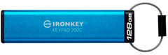 Kingston Ironkey Keypad 200C USB disk, 128GB, USB-C 3.2, FIPS 140-3 Level 3, AES-256 bit, PIN (IKKP200C/128GB)