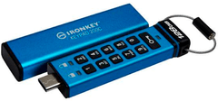 Kingston Ironkey Keypad 200C USB disk, 128GB, USB-C 3.2, FIPS 140-3 Level 3, AES-256 bit, PIN (IKKP200C/128GB)