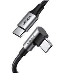 Ugreen US335 kabel, kotni, USB-C, 100W, 2m, siv (70645)
