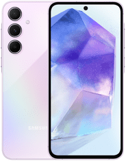 Samsung A556 Galaxy A55 pametni telefon, 5 G, 8 GB/256 GB, Awesome Lilac + DARILO: Galaxy Buds FE slušalke