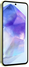 Samsung A556 Galaxy A55 pametni telefon, 5 G, 8 GB/256 GB, Awesome Lemon + DARILO: Galaxy Buds FE slušalke