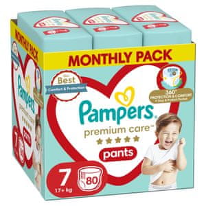  Pampers Premium Care hlačne plenice, 17+ kg, 80/1