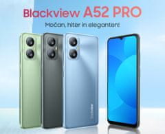 Blackview A52 PRO pametni telefon, 4G LTE, 6/128GB + ovitek, modra