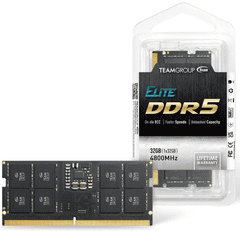 TeamGroup Elite RAM pomnilnik, 32GB, DDR5-4800, SODIMM, CL40, 1.1V (TED532G4800C40D-S01)