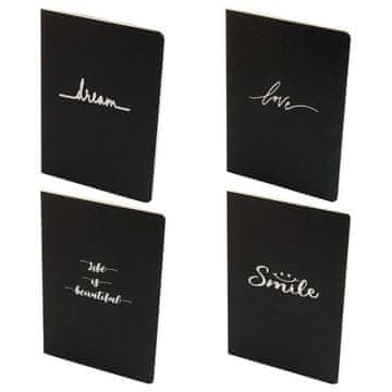 SPREE Zvezek a5 mp črtan 40l črn 40321