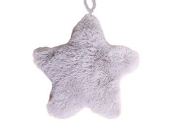 LAALU.cz Zvezdica tekstil siva 12 cm