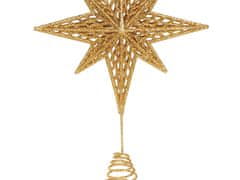 LAALU.cz Zvezda za božično drevo zlata kovina 30,5 cm