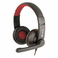 slomart gaming slušalka z mikrofonom ngs ngs-headset-0212 pc, ps4, xbox, smartphone črna rdeča