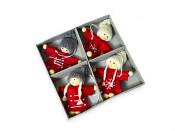 LAALU.cz Komplet 4 okraskov: liki v mešanici plaščev 8 cm