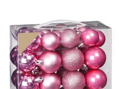 LAALU.cz Komplet 44 okraskov: okrogli okraski svetlo roza mešanica 4 in 5 cm