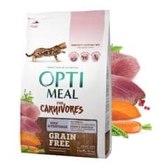 OptiMeal suha hrana za mačke brez zrnja - raca in zelenjava 4 kg