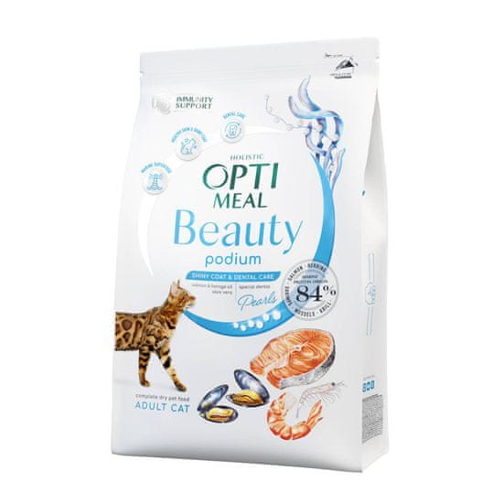 OptiMeal  BEAUTY PODIUM suha hrana za mačke HOLISTIC morski koktajl 4 kg