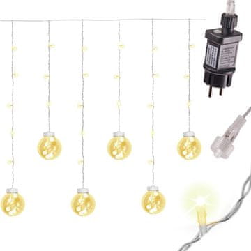 WOWO LED viseče luči - toplo bele LED viseče kroglične luči 3m 108LED