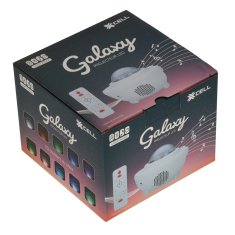 WOWO Nočna svetilka z zvočnikom Bluetooth Star Projector - bela