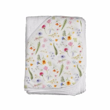 XKKO BMB Frotirna brisača iz bambusa s kapuco, 90x90 - Summer Meadow