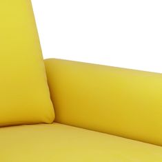 Vidaxl Sedežna garnitura 3-delna z vzglavniki rumen žamet