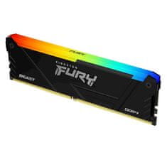Kingston Fury Beast RGB pomnilnik (RAM), 16 GB, DDR4, 2600 MHz, CL16, DIMM (KF426C16BB2A/16)