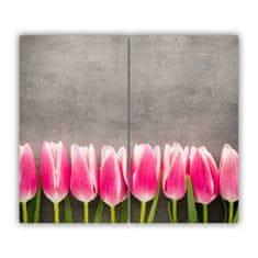 tulup.si Steklena podloga za rezanje Roza tulipani 60x52 cm