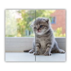 tulup.si Steklena podloga za rezanje Mala mačka na oknu 60x52 cm