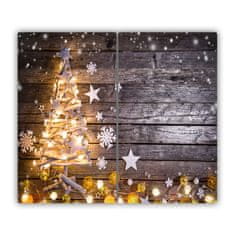 tulup.si Steklena podloga za rezanje Osvetljen božično drevo 60x52 cm