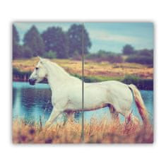 tulup.si Steklena podloga za rezanje White horse lake 60x52 cm