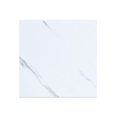 Netscroll Samolepilne talne in stenske nalepke z videzom marmorja, trpežne, enostavne za namestitev, črno-bele, paket 10 kosov, 30x30cm, FloorMarble, bela